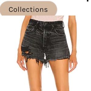 Brand New..Moussy Vintage black distressed shorts